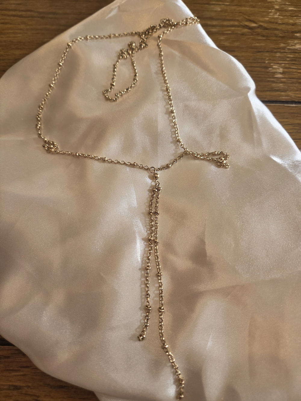 Gold Y-Drop Layered Necklace for Women